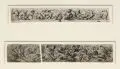Virgil Solis, Zwei Friese mit Darstellungen von Vögeln des Waldes und einem Eichhörnchen. 1529– 1562, Kupferstiche auf Bütten, einer mit Plattenton