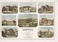 Hermann Schmidt, CAMENZ und seine Kirchen, Um 1855, Lithografie, koloriert, auf festem Papier