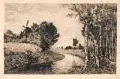 Doris am Ende, Landschaft bei Worpswede / Flusslandschaft bei Worpswede. Wohl um 1900, Radierungen