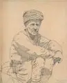 Leonhard Fanto, Bauer aus Sarajevo / Bauer mit Pflug / Bosnischer Bauer. 1918/Frühes 20. Jh, Bleistiftzeichnungen und eine Federzeichnung in Tusche auf verschiedenen Papieren. "Bauer aus Sarajevo" in Blei ortsbezeichnet und datiert u.re. sowie verso sig