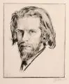 Georg Hermann Gelbke, Bildnis Oskar Zwintscher, 1916/1917, Radierung
