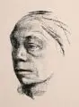 Kleines Selbstbildnis nach links by Käthe Kollwitz, 1922, Lithographie, sold Sep 2021