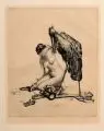 Der dreiste Freier by Richard Müller, 1923, Radierung mit Tonplatte, sold Sep 2021