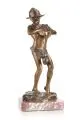 Achille D’Orsi, Fischerjunge mit Wasserkrug. Wohl spätes 19. Jh, Bronze, gegossen, braun und leicht grünlich patiniert
