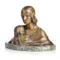 Ferdinand Doblinger, Mutter mit Kind. Wohl Spätes 19./Frühes 20. Jh, Bronze, gegossen, dunkelbraun patiniert