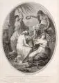 Industry, Patience, Perseverance, Honour by Georg Siegmund Facius, 1779, Punktierstich auf Bütten im Hochoval, sold Jun 2021