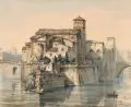 Ludwig Theodor Choulant, Die Tiberinsel in Rom / Ruine eines Bauernhauses. 2. H. 19. Jh, Aquarelle