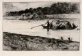 Kahn mit Heuernte by Heinrich Ludwig Freiherr von Gleichen-Rußwurm, 1896, Radierung mit leichtem Plattenton, sold Jun 2021
