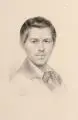 Friedrich August Schlegel, Selbstportrait, 1848, Bleistiftzeichnung