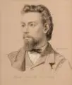 Anton von Werner, Luther vor Cajetan, 1865, Kohlestiftzeichnung und Rötelzeichnung, laviert sowie partiell weiß gehöht auf bräunlichem "Canson"-Papier