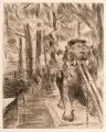 Löwenbrücke by Lovis Corinth, 1919, Radierung mit Plattenton auf Bütten, sold Jun 2021