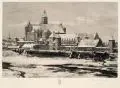Hugo Ulbrich, Schloss Marienburg in Malbork (Zamek w Malborku, Polen), 1910, Radierung auf Bütten