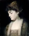 (zugeschr.), Bildnis einer Dame mit Kopfschmuck. Spätes 19. Jh by Hermann Schneider, Öl auf Holz, sold Mar 2021