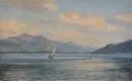 Georg Macco, Fjordlandschaft (Sogneford, Westnorwegen?). 1920er Jahre, Öl auf Leinwand