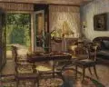 Else Müller-Kaempff, Im Gartensalon. Anfang 20. Jh, Öl auf Leinwand