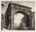 Luigi Rossini, Veduta dell' Arco die Gallieno nella Via Tiburtina