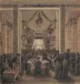 Johann Baptist Sonderland, Malkasten, Feder- und Pinselzeichnung in Tusche