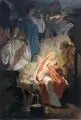 Alexander Zick, Geburt Jesu. Spätes 19. Jh, Aquarell und Gouache über Blei