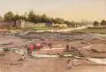 Woldemar Friedrich, Hyderabad, Aquarell über Blei, weiß gehöht, auf Malpappe