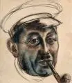 Elfriede Lohse-Wächtler, Ein Segler, 1931, Farbige Pastellkreidezeichnung