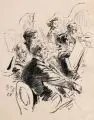 Robert Sterl, Sinfonie Volbach, 1928, Lithografie auf gelblichem "Holland"-Bütten