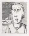 Johannes Wüsten, Tot, 1930, Kupferstich