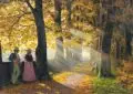 Max Pietschmann, Spaziergang im Park (Schloss Moritzburg ?)