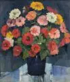 Wilhelm Schulze-Rose, Blumenstillleben. Wohl 1920er Jahre, Öl auf Leinwand