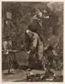 Gottlob August Liebe, Hexenmeister / Alchimist. 2. H. 18. Jh, Radierungen in Braun auf Bütten nach Alessandro Magnasco, genannt Lissandrino