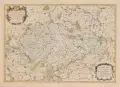 Nicolas Sanson, Le Cercle de la Haute Saxe, 1708, Kupferstich, grenzkolorit, auf Bütten