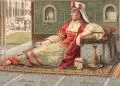 Oskar von Alvensleben, Opium rauchende Dame, 1885, Aquarell über Bleistiftzeichnung auf Papier