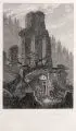 Carl Heinrich Beichling, Ruinen in Abenddämmerung, Um 1831, Kupferstich auf Velin