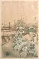 Siegfried Berndt, Winterliche Gärten, 1909, Farbholzschnitt auf Japan