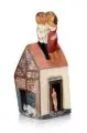 Lothar Sell, Bauernhaus mit Paar auf dem Dach, 1985, Holz, geschnitzt, farbig gefasst und lackiert