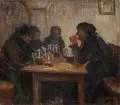 Emilie von Palmenberg, Frauen im Wirtshaus. Anfang 20. Jh, Öl auf Leinwand