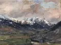 Rudolf Schramm-Zittau, Frühlingserwachen im Hochgebirge, Öl auf Leinwand