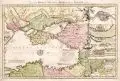 Adam Jonathan Felsecker Erben, Des Neueröfnets Kriegs-Theatri in Ruszland und der Türckey, 1736/1737, Kupferstich, grenz- und flächenkoloriert, auf Bütten