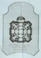 Christian Philipp Lindemann, Grund Anlage mit denen Grüften der neuen Frauen Kirche in Dresden, 1734, Kupferstich auf kräftigem, blauen Bütten mit Wasserzeichen (gekreuzte Schwerter)