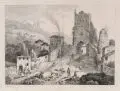 Adrian Zingg, Burganlage in mediterraner Landschaft / Brücke in mediterraner Landschaft