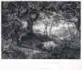 Johann Wilhelm Schirmer, Die große italienische Landschaft, 1841/1842, Radierung auf kräftigem Velin