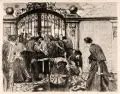 Käthe Kollwitz, Sturm, 1897, Radierung und Schmirgel auf Bütten