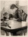 Franz Skarbina, Droschke im Regen, 1889/1891, Zwei Radierungen und eine Lithographie auf verschiedenem Papier