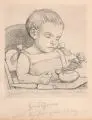 Hans Thoma, Ja warum soll denn das herzige Kind die Zuckerdose nicht haben?, Radierungen. a) "Ja warum soll denn das herzige Kind die Zuckerdose nicht haben?". 1919
