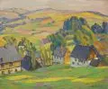 Elisabeth Andrae, Frohnau bei Annaberg (Erzgeb.), 1930, Öl auf Hartfaser