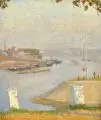 Karl Naumann, Übigau an der Elbe, Öl auf Leinwand