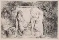 Danse de Satyres by Jean-Honoré Fragonard, 1763, Radierung auf gelblichem, wolkigen Kupferdruckpapier, sold Jun 2020