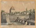 Das ehemalige Wilsdruffer Thor zu Dresden by Heinrich Friedrich Laurin, 1811, Umrissradierung, altkoloriert, sold Jun 2020