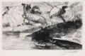 Lovis Corinth, Apollo und die Rosenfingerige Eos, 1919, Radierung auf Japanbütten
