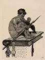 Alois Kolb, Vier Exlibris mit männlichen Aktdarstellungen. Anfang 20. Jh