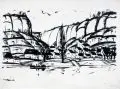 Otto Lange, Dorf an der Elbe (Posta)